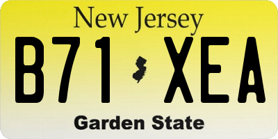 NJ license plate B71XEA