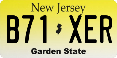NJ license plate B71XER