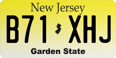 NJ license plate B71XHJ