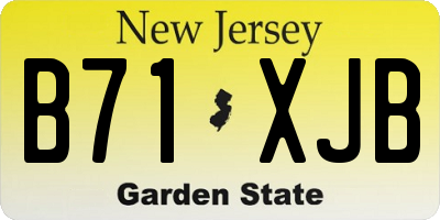 NJ license plate B71XJB