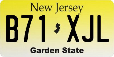 NJ license plate B71XJL