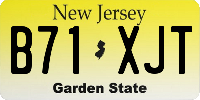 NJ license plate B71XJT