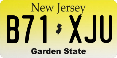 NJ license plate B71XJU