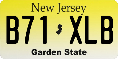 NJ license plate B71XLB