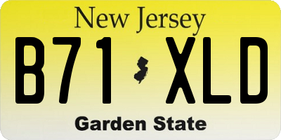 NJ license plate B71XLD