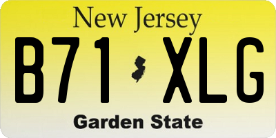 NJ license plate B71XLG