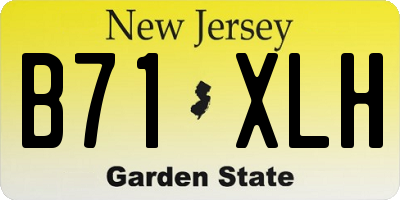 NJ license plate B71XLH