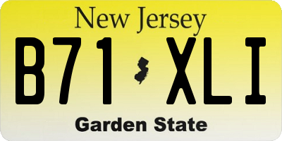 NJ license plate B71XLI