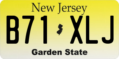 NJ license plate B71XLJ