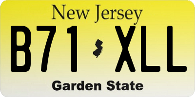 NJ license plate B71XLL