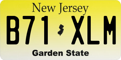 NJ license plate B71XLM