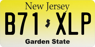 NJ license plate B71XLP
