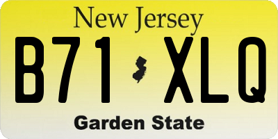 NJ license plate B71XLQ