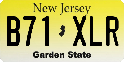 NJ license plate B71XLR