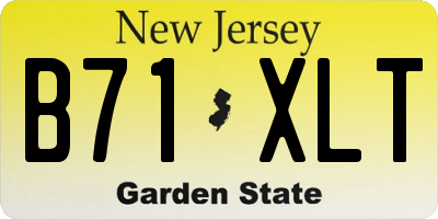 NJ license plate B71XLT