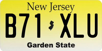 NJ license plate B71XLU