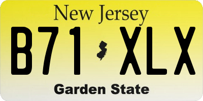 NJ license plate B71XLX