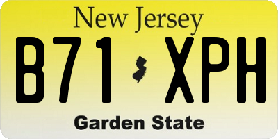 NJ license plate B71XPH