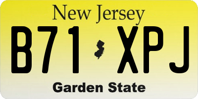 NJ license plate B71XPJ
