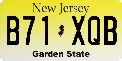 NJ license plate B71XQB