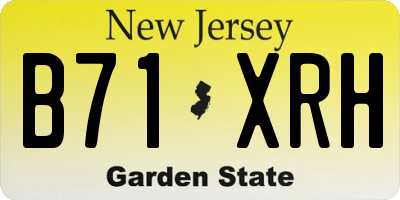 NJ license plate B71XRH