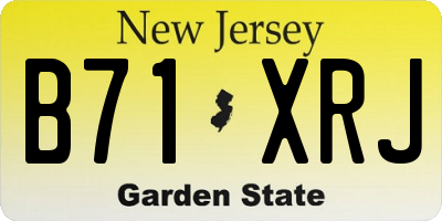 NJ license plate B71XRJ