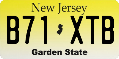 NJ license plate B71XTB