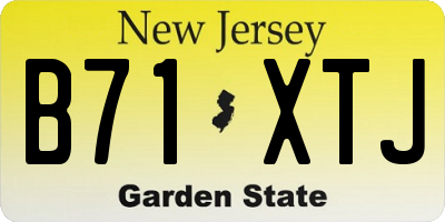 NJ license plate B71XTJ