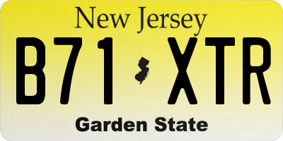 NJ license plate B71XTR