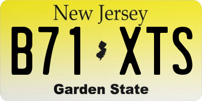 NJ license plate B71XTS