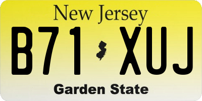 NJ license plate B71XUJ