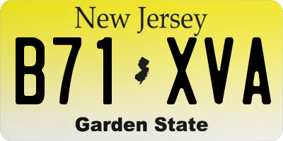 NJ license plate B71XVA