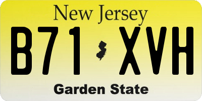 NJ license plate B71XVH