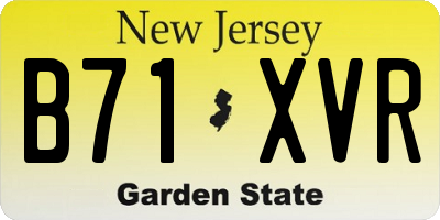 NJ license plate B71XVR