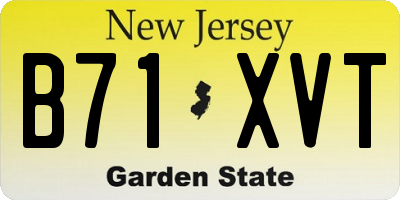 NJ license plate B71XVT