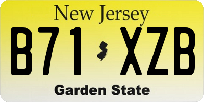 NJ license plate B71XZB