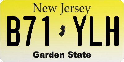 NJ license plate B71YLH