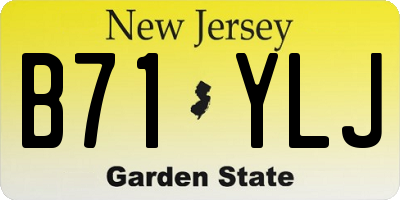 NJ license plate B71YLJ