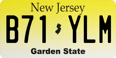NJ license plate B71YLM