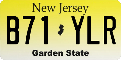 NJ license plate B71YLR