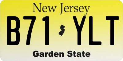 NJ license plate B71YLT