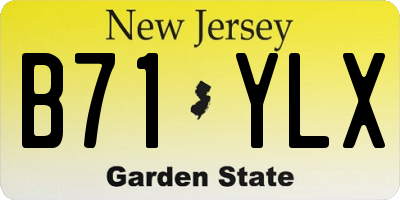 NJ license plate B71YLX