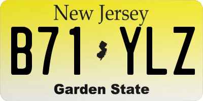 NJ license plate B71YLZ