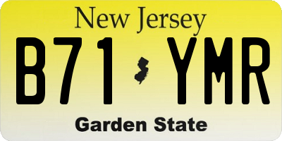NJ license plate B71YMR