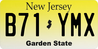 NJ license plate B71YMX