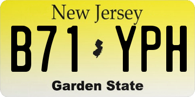 NJ license plate B71YPH