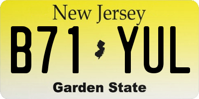 NJ license plate B71YUL