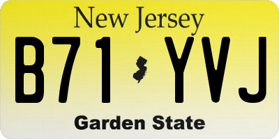 NJ license plate B71YVJ