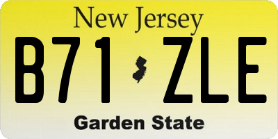 NJ license plate B71ZLE