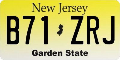 NJ license plate B71ZRJ